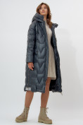 Купить Пальто утепленное женское зимние темно-зеленого цвета 11373TZ, фото 2
