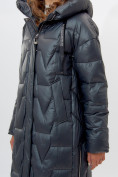 Купить Пальто утепленное женское зимние темно-зеленого цвета 11373TZ, фото 10