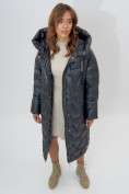 Купить Пальто утепленное женское зимние темно-зеленого цвета 11373TZ, фото 4