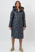 Купить Пальто утепленное женское зимние темно-зеленого цвета 11373TZ