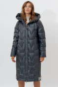 Купить Пальто утепленное женское зимние темно-зеленого цвета 11373TZ, фото 5
