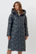 Купить Пальто утепленное женское зимние темно-зеленого цвета 11373TZ, фото 8
