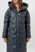 Купить Пальто утепленное женское зимние темно-зеленого цвета 11373TZ, фото 9