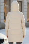 Купить Куртка женская демисезонная с капюшоном бежевого цвета 1139B, фото 4