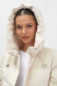 Купить Куртка женская демисезонная с капюшоном бежевого цвета 1139B, фото 12