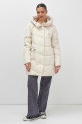 Купить Куртка женская демисезонная с капюшоном бежевого цвета 1139B, фото 13
