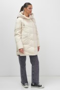 Купить Куртка женская демисезонная с капюшоном бежевого цвета 1139B, фото 15