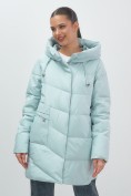 Купить Куртка женская демисезонная с капюшоном бирюзового цвета 1139Br, фото 18