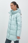 Купить Куртка женская демисезонная с капюшоном бирюзового цвета 1139Br, фото 19