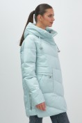Купить Куртка женская демисезонная с капюшоном бирюзового цвета 1139Br, фото 20