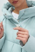 Купить Куртка женская демисезонная с капюшоном бирюзового цвета 1139Br, фото 22