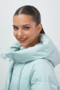 Купить Куртка женская демисезонная с капюшоном бирюзового цвета 1139Br, фото 23