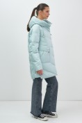 Купить Куртка женская демисезонная с капюшоном бирюзового цвета 1139Br, фото 16