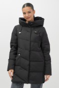 Купить Куртка женская демисезонная с капюшоном черного цвета 1139Ch, фото 13