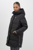 Купить Куртка женская демисезонная с капюшоном черного цвета 1139Ch, фото 14