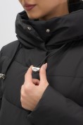 Купить Куртка женская демисезонная с капюшоном черного цвета 1139Ch, фото 17