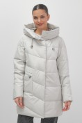 Купить Куртка женская демисезонная с капюшоном серого цвета 1139Sr, фото 9
