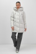 Купить Куртка женская демисезонная с капюшоном серого цвета 1139Sr, фото 19