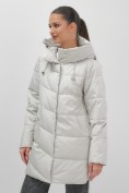 Купить Куртка женская демисезонная с капюшоном серого цвета 1139Sr, фото 10