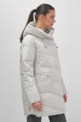 Купить Куртка женская демисезонная с капюшоном серого цвета 1139Sr, фото 11