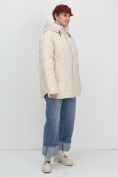 Купить Куртка женская демисезонная с капюшоном бежевого цвета 1140B, фото 10