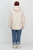 Купить Куртка женская демисезонная с капюшоном бежевого цвета 1140B, фото 12