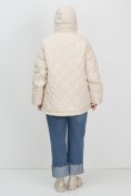 Купить Куртка женская демисезонная с капюшоном бежевого цвета 1140B, фото 14