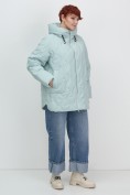 Купить Куртка женская демисезонная с капюшоном бирюзового цвета 1140Br, фото 20