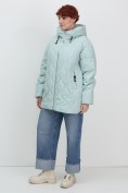 Купить Куртка женская демисезонная с капюшоном бирюзового цвета 1140Br, фото 21