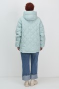 Купить Куртка женская демисезонная с капюшоном бирюзового цвета 1140Br, фото 22