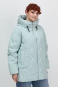 Купить Куртка женская демисезонная с капюшоном бирюзового цвета 1140Br, фото 10