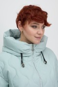 Купить Куртка женская демисезонная с капюшоном бирюзового цвета 1140Br, фото 12