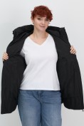 Купить Куртка женская демисезонная с капюшоном черного цвета 1140Ch, фото 18