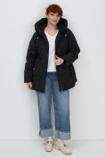Купить Куртка женская демисезонная с капюшоном черного цвета 1140Ch, фото 19