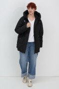 Купить Куртка женская демисезонная с капюшоном черного цвета 1140Ch, фото 20