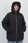 Купить Куртка женская демисезонная с капюшоном черного цвета 1140Ch, фото 23