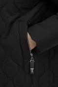 Купить Куртка женская демисезонная с капюшоном черного цвета 1140Ch, фото 15