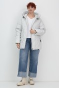 Купить Куртка женская демисезонная с капюшоном серого цвета 1140Sr, фото 23