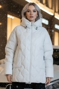 Купить Куртка женская демисезонная с капюшоном серого цвета 1140Sr