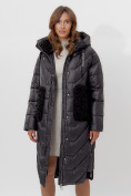 Купить Пальто утепленное женское зимние черного цвета 11608Ch, фото 10
