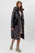 Купить Пальто утепленное женское зимние черного цвета 11608Ch, фото 7