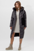 Купить Пальто утепленное женское зимние черного цвета 11608Ch, фото 8