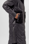 Купить Пальто утепленное женское зимние черного цвета 11608Ch, фото 13