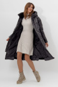 Купить Пальто утепленное женское зимние черного цвета 11608Ch, фото 6
