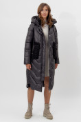 Купить Пальто утепленное женское зимние черного цвета 11608Ch, фото 5