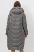 Купить Пальто утепленное женское зимние серого цвета 11608Sr, фото 12