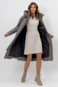 Купить Пальто утепленное женское зимние серого цвета 11608Sr, фото 5