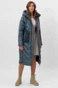 Купить Пальто утепленное женское зимние темно-зеленого цвета 11608TZ, фото 2