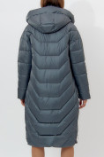 Купить Пальто утепленное женское зимние темно-зеленого цвета 11608TZ, фото 10