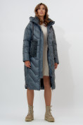 Купить Пальто утепленное женское зимние темно-зеленого цвета 11608TZ, фото 8